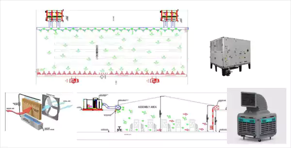 Opposed common header Systems